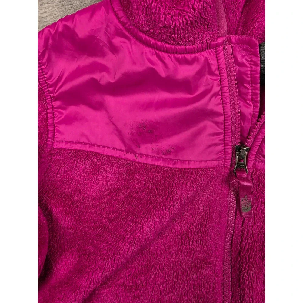 The North Face Fleece Hoodie Girls L‎ 14/16 Pink Full Zip Jacket Outdoor *Read